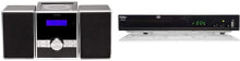 Denver MCA-230 Micro Sound System with PLL-FM Radio, CD Player and AUX-In, Black/Silver