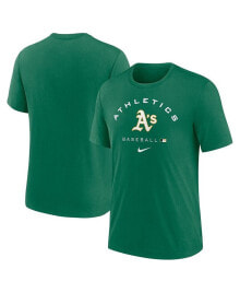 Nike men's Kelly Green Oakland Athletics Authentic Collection Tri-Blend Performance T-shirt