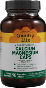 Кальций country Life   Calcium-Magnesium Caps Кальций-магниевые капсулы  90 вегетарианские капсулы