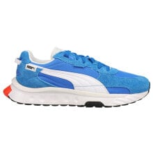 Puma Wild Rider Vintage Lace Up Mens Blue Sneakers Casual Shoes 381595-01 купить в интернет-магазине