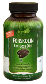 Жиросжигатели irwin Naturals Forskolin Fat Loss Diet Жиросжигающий активатор липазы 60 жидких гелевых капсулы