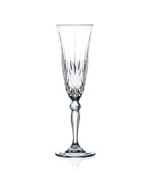 Lorren Home Trends melodia Collection Crystal Champagne Flutes, Set of 6