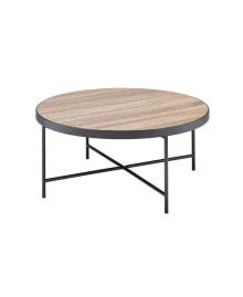 Simplie Fun bage Coffee Table in Weathered Gray Oak & Metal 81735