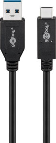 Компьютерные разъемы и переходники goobay 41074 USB кабель 1 m 3.2 Gen 2 (3.1 Gen 2) USB A USB C Черный