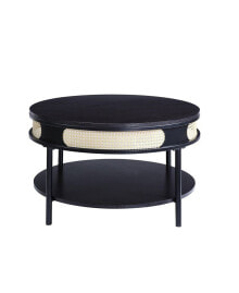 Simplie Fun colson Coffee Table , Black Finish LV01076