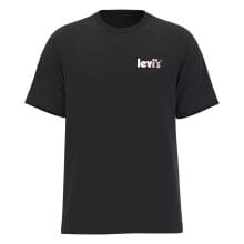 Мужские спортивные футболки Мужская спортивная футболка черная с логотипом Levis  Relaxed Fit Short Sleeve T-Shirt