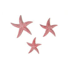 Wall Decoration Romimex Coral Stars 23 x 5 x 23 cm 3 Pieces