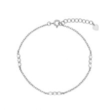 Купить женские браслеты-цепочки AGAIN Jewelry: Fashion silver bracelet with zircons AJNR0019