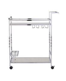 Southern Enterprises ivers Metal Mirrored Bar Cart