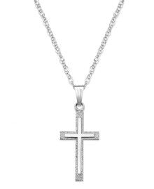 Macy's sterling Silver Necklace, Cross Pendant купить онлайн