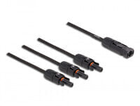 DL4 Solar Splitter Cable 1 x male to 3 x female 35 cm black - Cable splitter - Black - Male/Female - MC4 - TS4 - QC4 - DL4 - Polybag