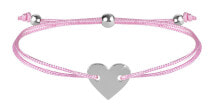 Rose steel and steel heart-shaped bracelet