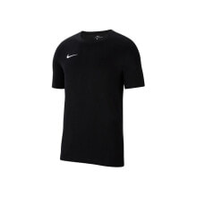 Мужские спортивные футболки Мужская футболка спортивная черная однотонная для бега Nike Drifit Park 20