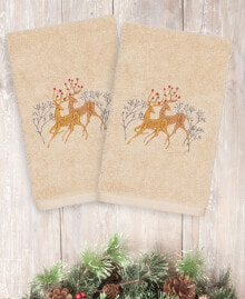 Linum Home christmas Deer 100% Turkish Cotton Hand Towel