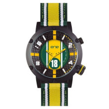 Мужские наручные часы с ремешком Мужские наручные часы с желтым зеленым текстильным ремешком Ene 650000106 ( 51 mm)