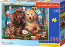 Детские развивающие пазлы castorland Puzzle 300 Stowaway Pups