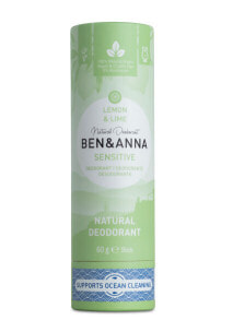 Дезодоранты Ben & Anna Sensitive Natural Deodorant Дезодорант-стик для чувствительной кожи с ароматом лимона и лайма 60 гр