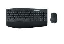Комплекты из игровых клавиатуры и мыши Logitech MK850 клавиатура РЧ беспроводной + Bluetooth QWERTY Международный американский стандарт Черный 920-008226