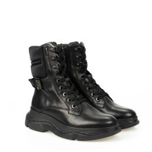 Женские ботинки Женские ботинки черные кожаные высокие на шнуровке Geox Botki "Macaone"