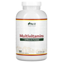 Витаминно-минеральные комплексы Ну Ю Нутришн, Мультивитаминно-минеральный комплекс, 365 таблеток растительного происхождения