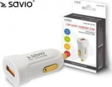 Автомобильные зарядные устройства и адаптеры для мобильных телефонов Ładowarka Savio SA-05 1x USB-A 3 A (SA-05/W)