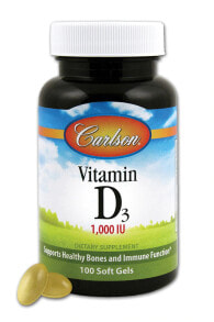 Витамин D carlson Vitamin D3 --  Витамин D3 - 1000 МЕ - 100 гелевых капсул