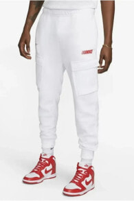 Sportswear Standard Issue Fleece Cargo Erkek Beyaz Eşofman Altı