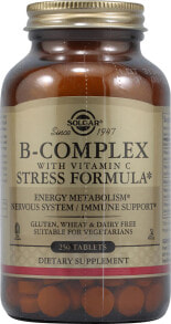 Витамины группы В Solgar B-Complex with Vitamin C Комплекс витаминов группы B с витамином С против стресса 250 таблеток
