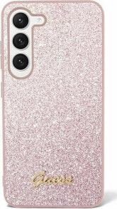 Guess Etui Guess GUHCS24MHGGSHP Samsung Galaxy S24+ Plus hardcase Glitter Script różowy/pink