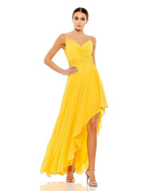 Mac Duggal women's Ieena Sleeveless Asymmetrical Gown