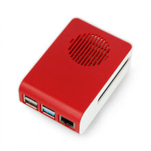 Компьютерные корпуса для игровых ПК корпус мини ПК для Raspberry Pi 4B - ABS - белый-красный - LT-4A11