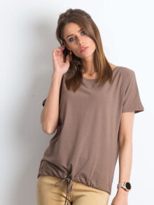 Женские футболки Женская футболка свободного кроя с завязкой Factory Price