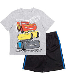 Купить детские комплекты и форма для мальчиков Disney: Boys Lion King Cars T-Shirt and Mesh Shorts Outfit Set to (18 Months - 10-12)