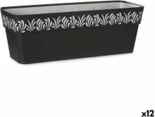 Planter Stefanplast Gaia Anthracite Plastic 49,5 x 17 x 19 cm (12 Units)