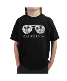 LA Pop Art big Boy's Word Art T-shirt - California Shades