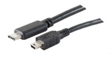 Компьютерные разъемы и переходники shiverpeaks BS77144-1.0 USB кабель 1 m USB C Mini-USB B Черный