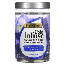 Твайнингс, Cold Infuse, ароматизатор для холодной воды, арбуз и мята, 12 шт., 30 г (1,06 унции)