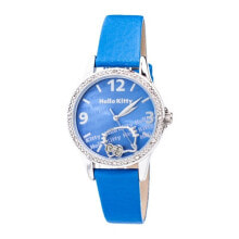 Женские наручные часы Женские наручные часы с синим кожаным ремешком Hello Kitty HK7126LS-03 ( 36 mm)