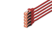 Кабели и разъемы для аудио- и видеотехники Digitus DK-1644-100-R-5 сетевой кабель 10 m Cat6 S/FTP (S-STP) Красный
