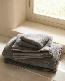 Rice stitch cotton bath towel