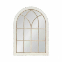 Настенное зеркало DKD Home Decor Деревянный Белый (79 x 4 x 110 cm)