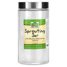 Банки для хранения продуктов now Foods, Sprouting Jar, 1,89 л (1/2 галлона)