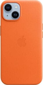 Apple APPLE LEATHER CASE MPP83ZM/A IPHONE 14 ORANGE ORYGINALNA PLOMBA standard