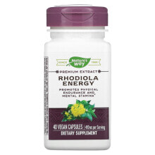 Растительные экстракты и настойки nature&#039;s Way, Rhodiola Energy, 205 mg, 40 Vegan Capsules