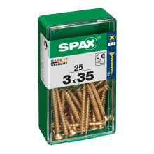 SPAX Yellox 3.0x35 mm Flat Head Wood Screw 25 Units