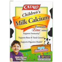 Кальций Катало Натуралс, Children's Milk Calcium Formula, ваниль, 50 жевательных таблеток