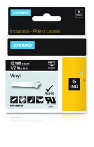 Купить картриджи для принтеров Dymo (Newell Rubbermaid): Dymo IND Vinyl Labels - White on black - Multicolour - Vinyl - -40 - 80 °C - UL 969 - DYMO