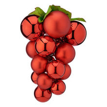 Ёлочный шарик виноград Маленький Красный Пластик 15 x 15 x 20 cm