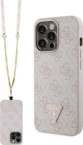 Guess Etui Guess GUHCP13XP4TDSCPP Apple iPhone 13 Pro Max hardcase Crossbody 4G Metal Logo różowy/pink