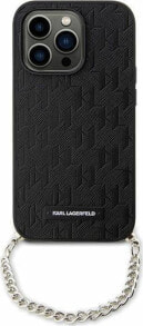 Karl Lagerfeld Etui Karl Lagerfeld KLHCP14SSACKLHPK Apple iPhone 14 czarny/black hardcase Saffiano Monogram Chain